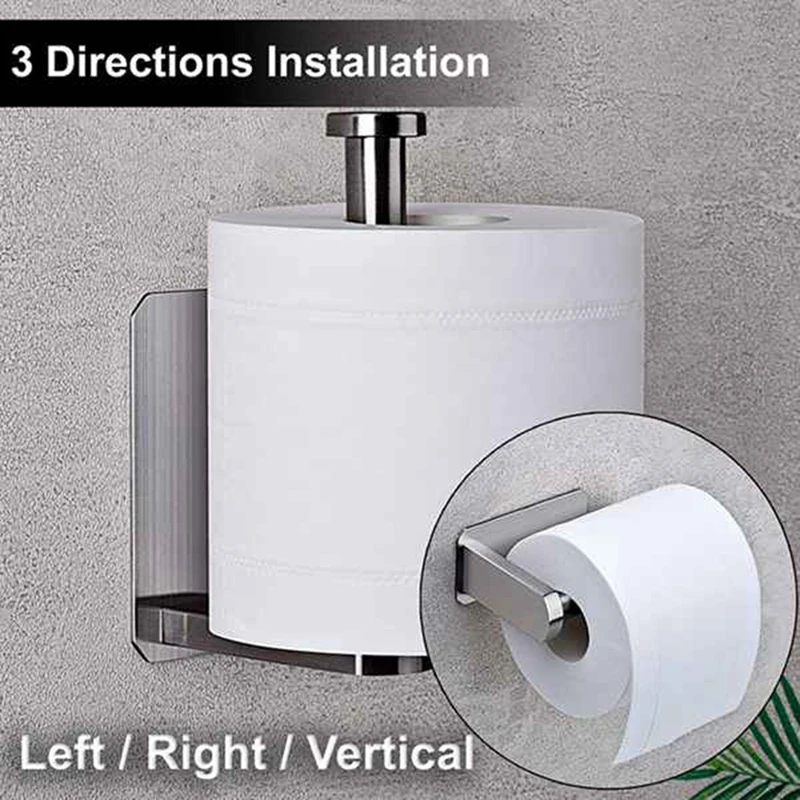 

Wall Mount Toilet Paper Holder Stainless Steel Bathroom Kitchen Roll Paper Rack Tissue Towel Accessories Rack Holders
