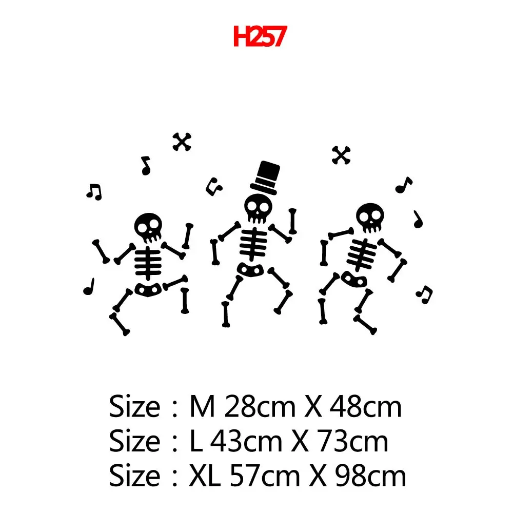 Съемные танцевальные черепа настенные художественные Декорации Наклейки На