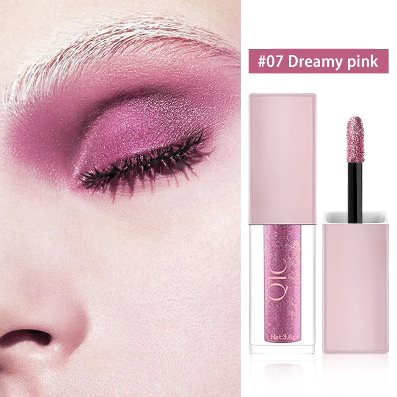 QIC Brand 8 Colors Liquid Eye Shadow Waterproof Colorful Shiny Sequins Metal Tint And Dry Quickly Long Lasting |