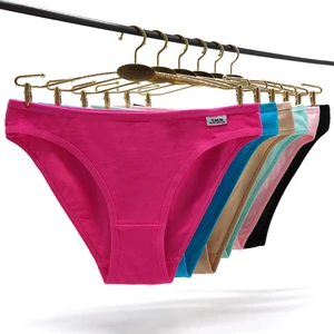 12Pcs Cotton Panties Ladies Briefs Comfortable Soft Women Underwear Female Solid Color Panty Intimat