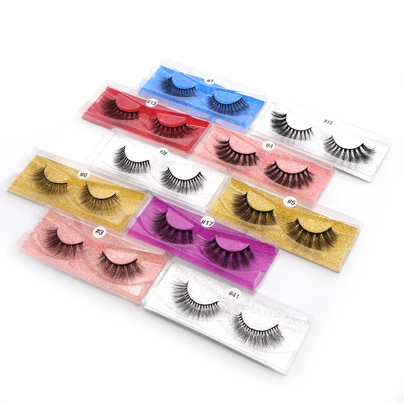 

10 Pairs Makeup Eyelashes 3D faxu Mink Lashes Fluffy Soft Wispy Volume Natural long Cross False Eyelashes Eye Lashes Reusable