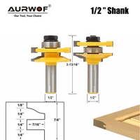 lavie 2pcs 12mm 12 shank door panel cabinet tenon router bit set milling cutter for woodworking cutter cutting wood tools 03015