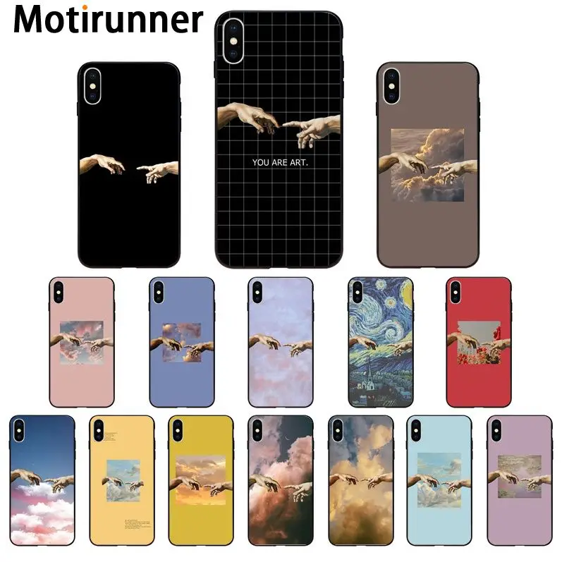 Чехол для телефона Motirunner Art Painting Creation of Adam iPhone 11 pro XS MAX 8 7 6 6S Plus X 5 5S SE