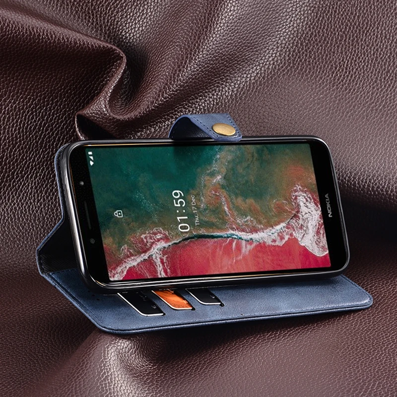

Case For Nokia C1 Plus Hight Quality Flip Leather Cover For Nokia TA-1312 Wallet Phone Case Coque