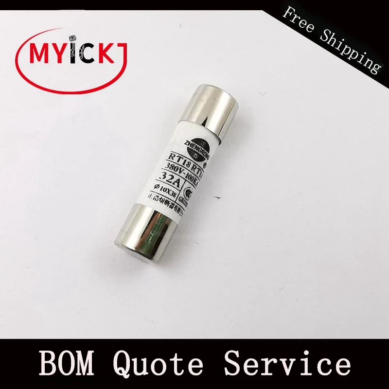 R015 предохранитель 10x38mm 380V core RT18 Керамика плавкая вставка 1A 2A 3A 5A 6A 10A 32A 20 шт. | Лампы