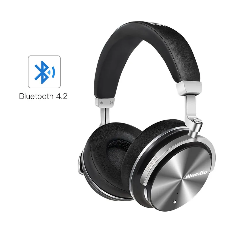 Bluedio T4S Bluetooth наушники с микрофоном беспроводной гарнитуры Bluetooth для iPhone Samsung Xiaomi наушников - Цвет: Black bluetooth 4.2