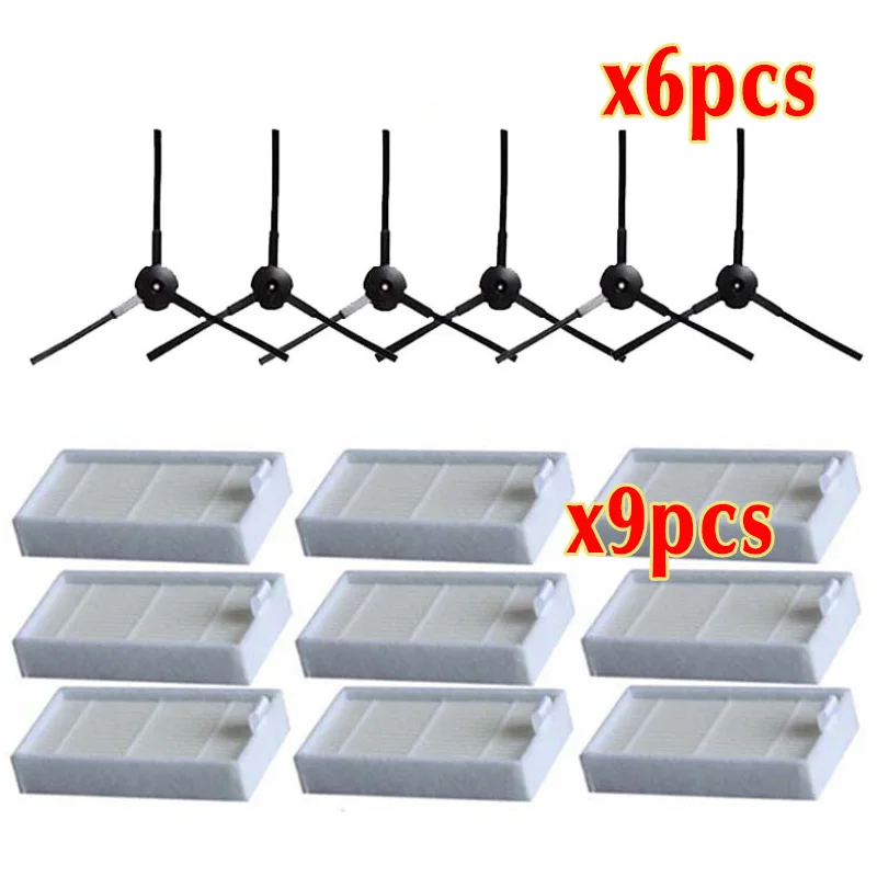 15pcs-set 8 шт кучи фильтр Швабра Ткань боковая щетка для chuwi ilife v5s life v5 pro x5 V3L V5 V3S V3S pro V50 Запчасти для роботизированного пылесоса - Цвет: 15pcs-set