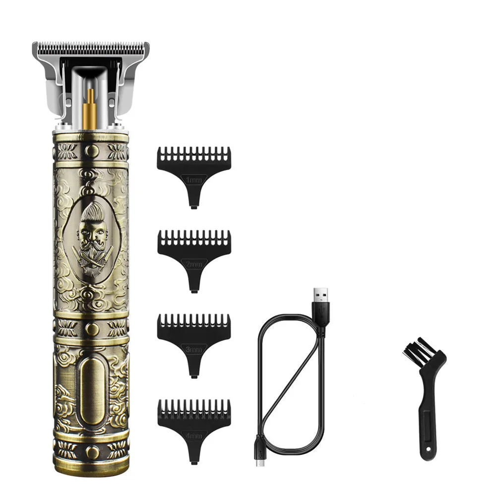 

2021 New USB Men's Electric Hair Clipper Rechargeable Electric Razor Beard Barber Shop Hair Retro Cutting Machine