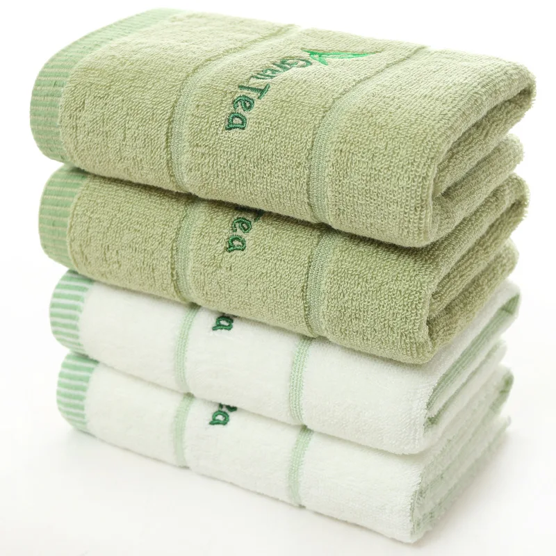 Quality Cotton Plain Embroidered Lavender Green Tea Fragrance Towel Soft Terry Dyed | Дом и сад