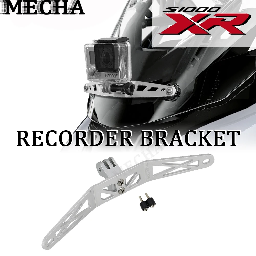 

Motorcycle cnc aluminum Recorder Holder Silver For GoPro camera Bracket Brackets For BMW S1000XR S1000 XR S 1000 XR 2020-2021