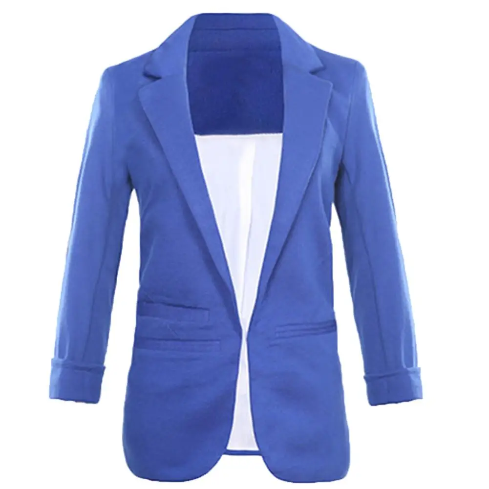 

Women Basic Blazer Notched Collar Solid Beading Pearl Candy Colors For Office Female Retro Casual Outwear Chic Lady Solid Color