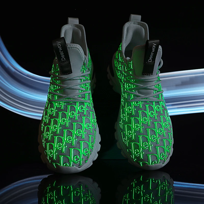 

New Arrivals Men's Casual Sneaker Breathable Mesh Spoers Shoes Trendy Antiskid Damping Casual Shoes Reflevtive Lightweight Shoes