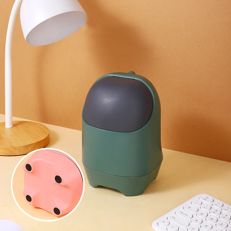 Милая Настольная мини-корзина для мусора с динозавром в виде коровы умный стол