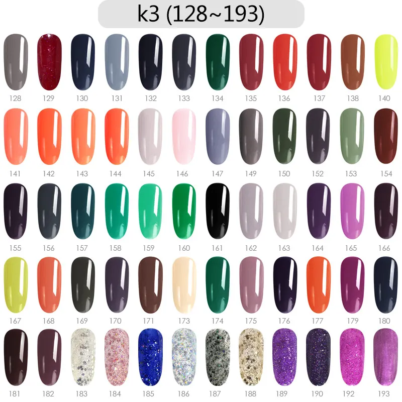 128-193 color card CANNI гель для ногтей комплект 60 шт./компл. Новая горячая Распродажа Маникюр нейл-арта салонный уход; Ультрафиолетовый гель 18 мл шелушиться Базовое покрытие длительного ношения Nowipe клочки шерсти - Цвет: 128-193 color card