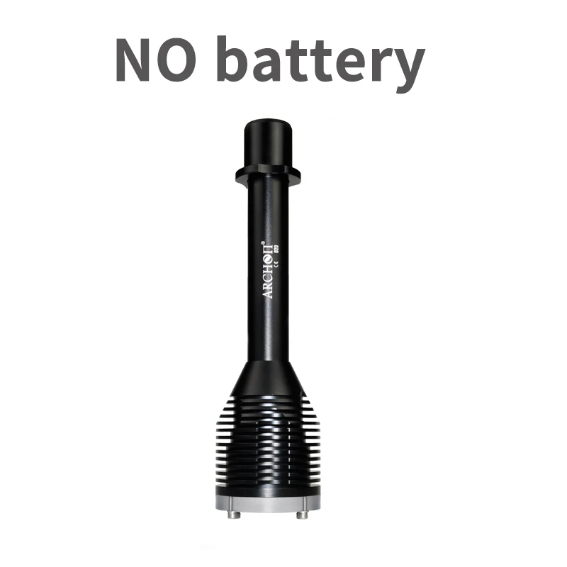 Светильник для дайвинга ARCHON D20 W26 Cree XM-L T6 1000 люмен алюминиевый водонепроницаемый подводный 100 метр профессиональный дайвинг вспышка светильник - Испускаемый цвет: No battery