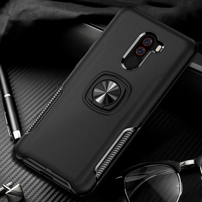 Противоударный защитный чехол для Xiaomi POCOPHONE F1 металлический держатель кольца на