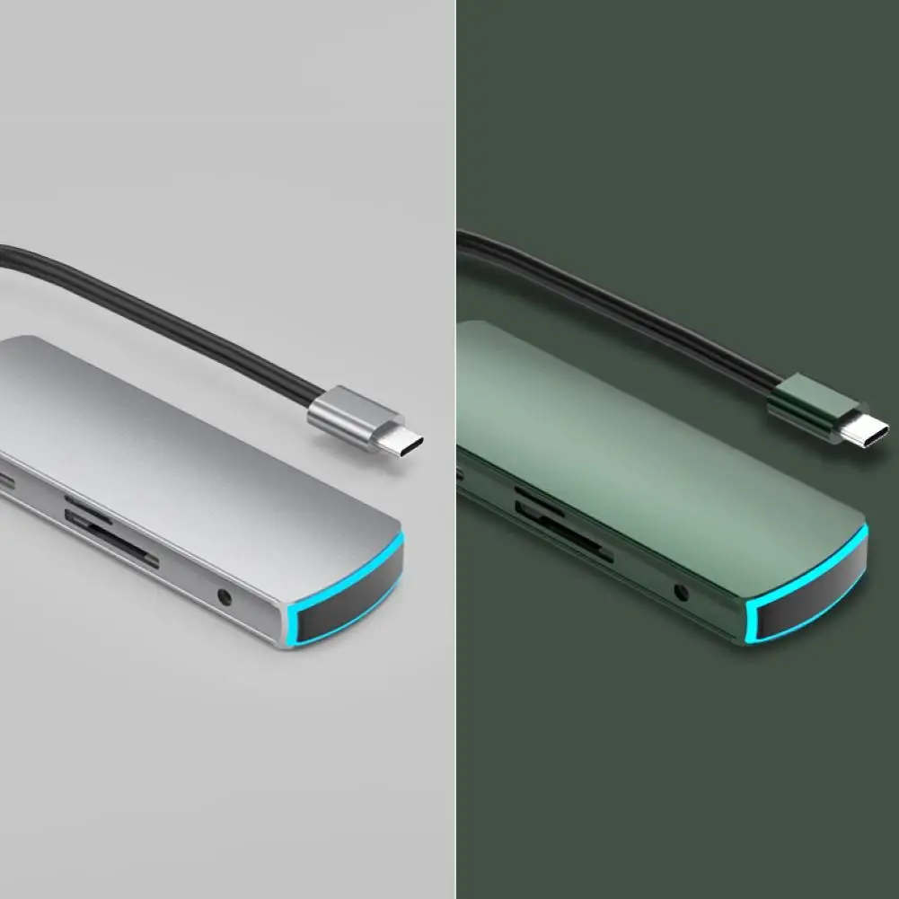 

USB 3.0 Type-C Hub To HD-MI Adapter 4K Thunderbolt 6 USB C Hub Splitter Adapter PD Charging USB Hub Adapter for MacBooks-Air