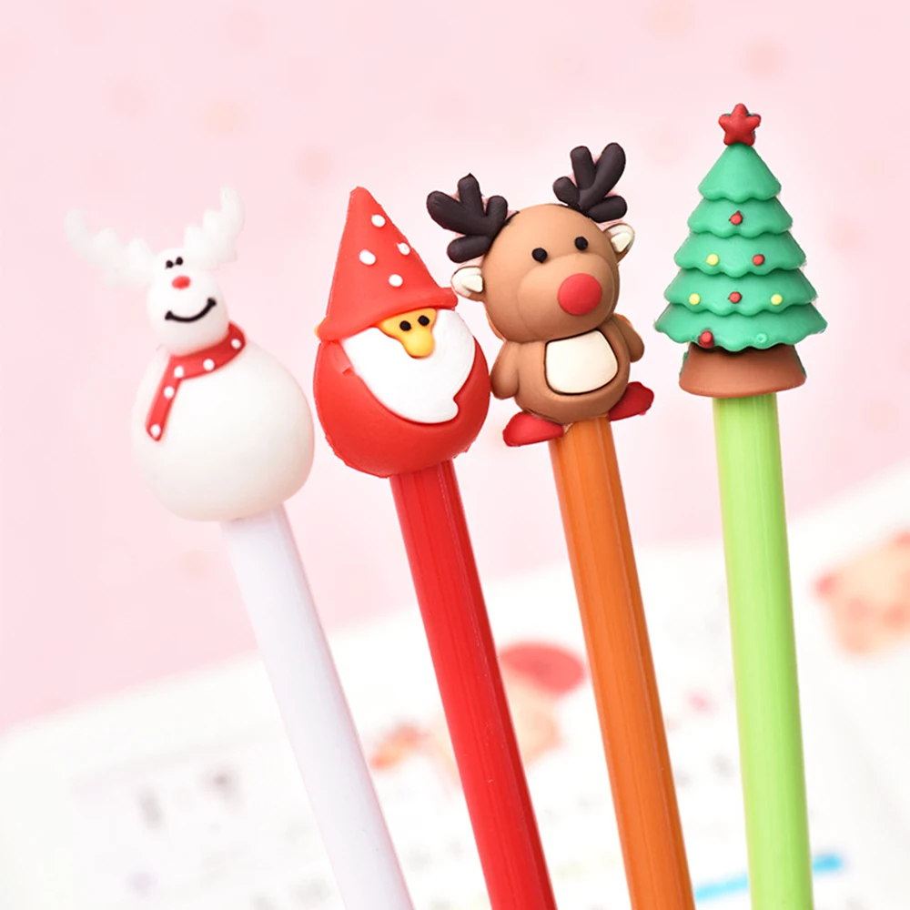 

1 PCS Cute Cartoon Christmas Series Neutral Pen Creative Students Pen Black Ink Pen For Christmas Gel Pen Cute Stationary