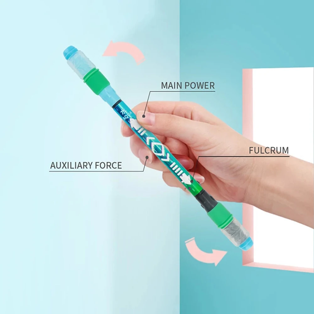 

1pcs Novelty Spinning Pen Rotating Gaming Ballpoint Pen Blue Ink For Kids Students Gift Toy School Supplies Cute Stationery