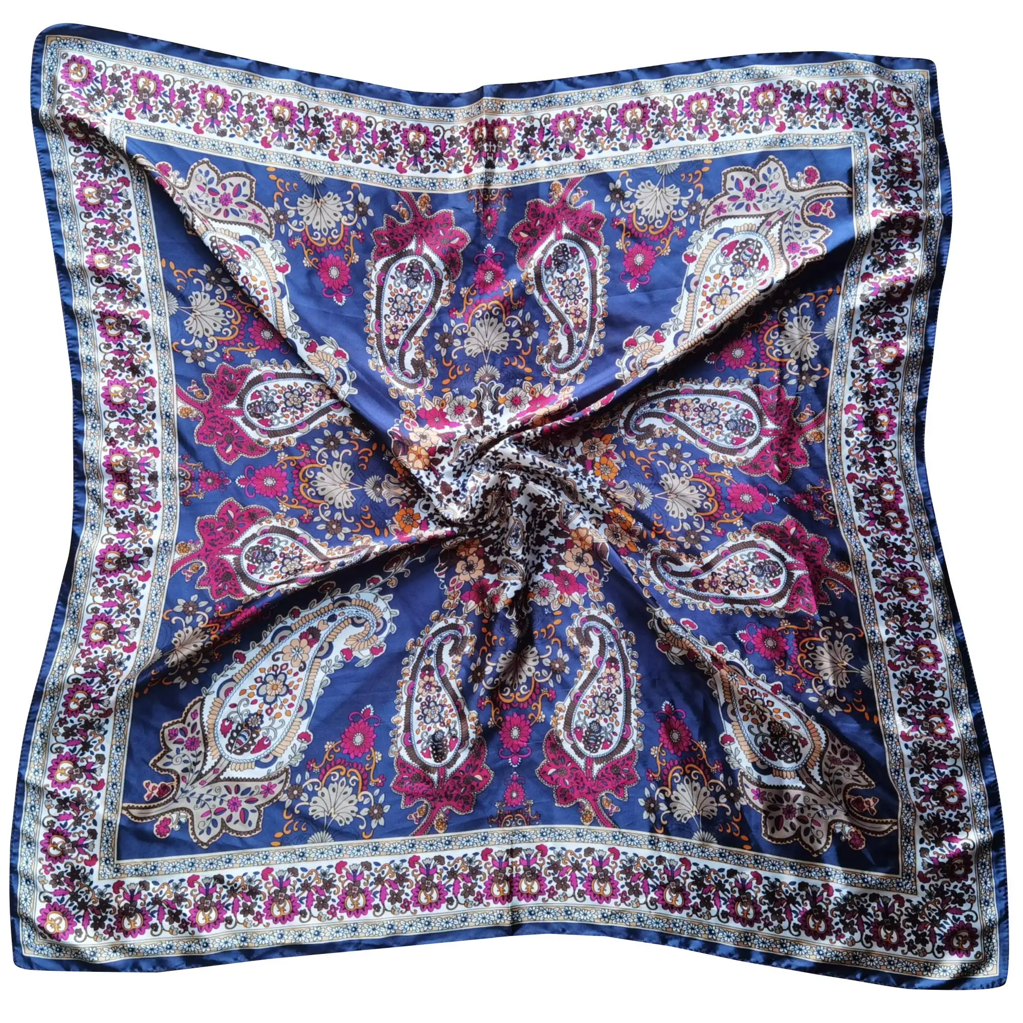 90cm*90cm Square Shawls Wraps Neck Scarves For Ladies Fashion Hijab Scarf Women Silk Satin Print Kerchief Head Scarfs Female |