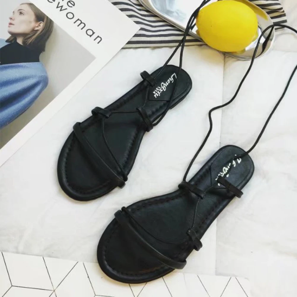 

Cross Bandage Soft Sole Lightweight Beach Casual Summer Flat Women Sandals