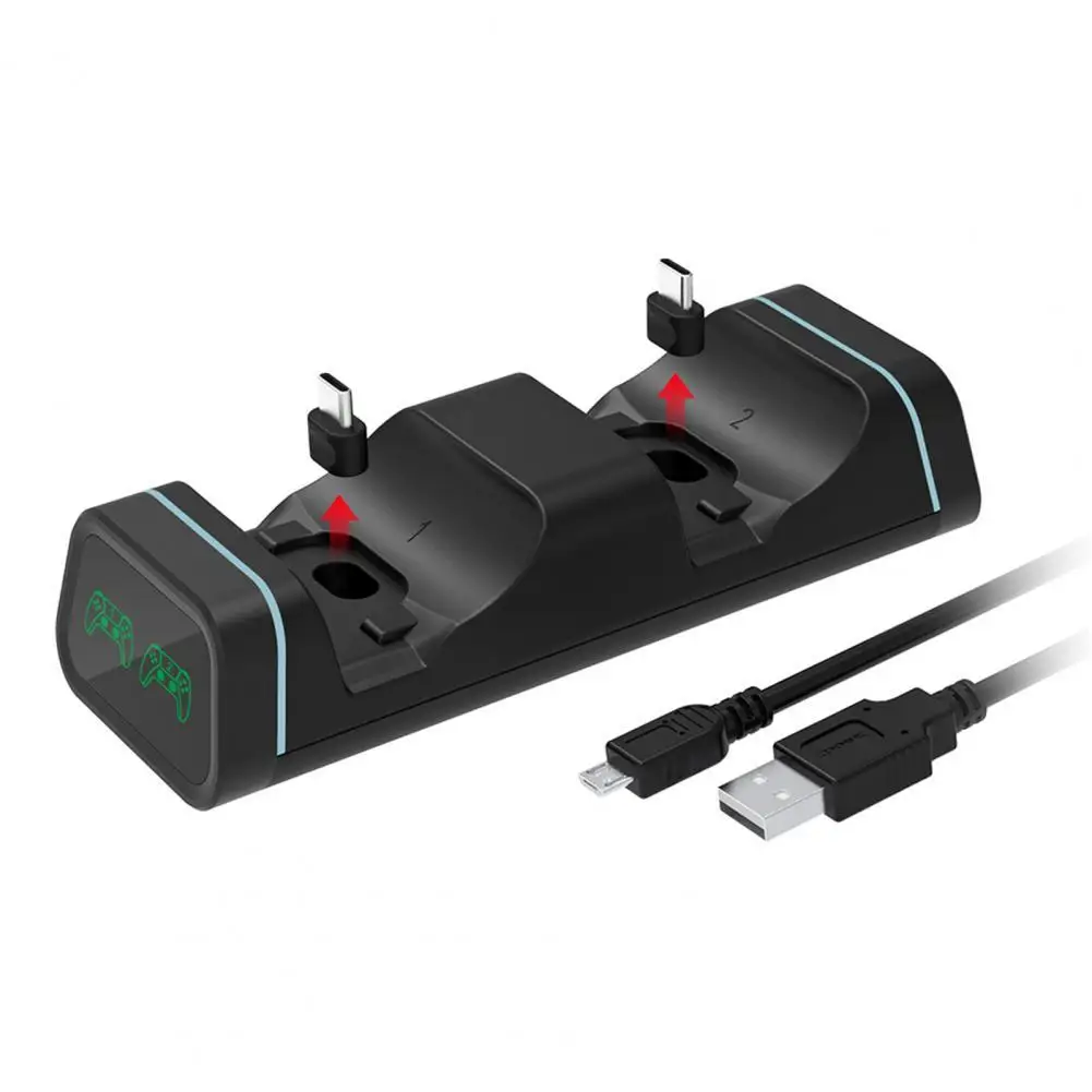 

Game Console Gamepad Handles Dual Charging Base with Indicator Light for PS5