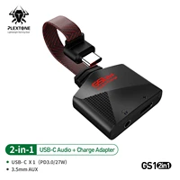plextone gs1 2 in 1 usb c to 3 5mm headphone and charger adapter usb c to aux mic jack with pd 27w fast charging