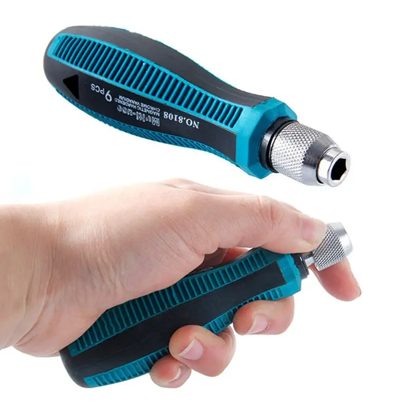 

9 Pcs Screwdriver Set Mini Precision Screwdriver Multi Computer PC Mobile Phone Device Repair Hand Home Tools
