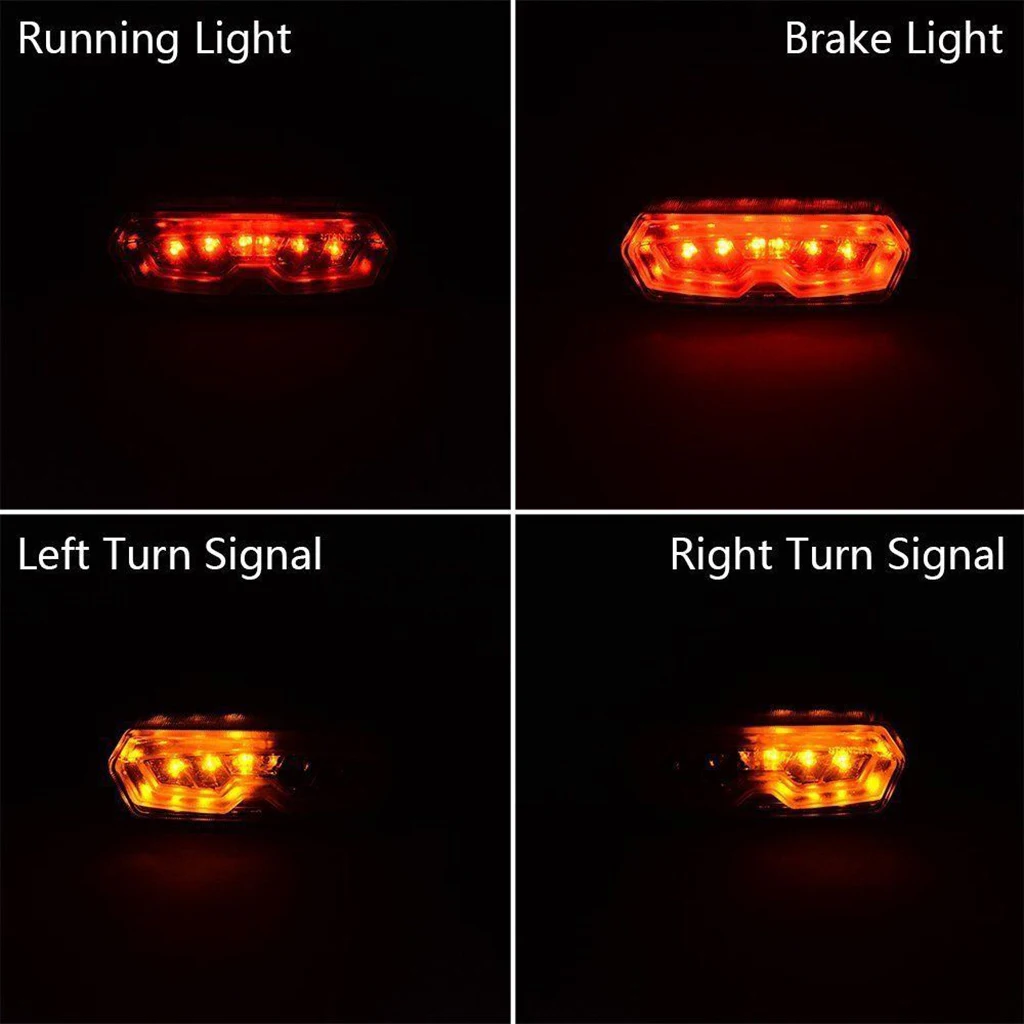 1 шт. мотоциклетные светодиодные стоп-сигналы поворота интегрированные Задние