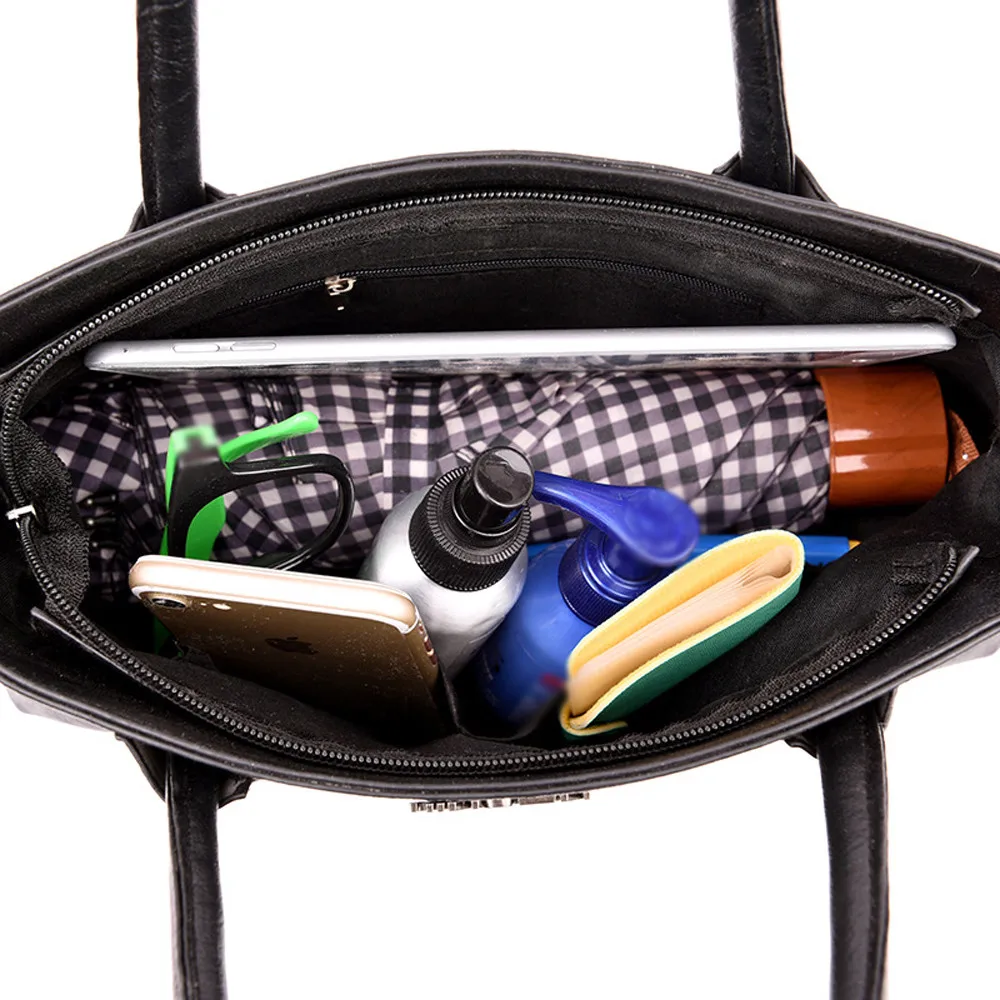 

Famous Brand Handbag Women PU Leather Splice Lady Shoulder Bag Vintage Crossbody Bag Tote Messenger Bags#H15