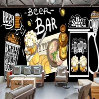 custom any size mural wallpaper 3d hand painted blackboard beer bar restaurant background wall decor papel de parede wall papers