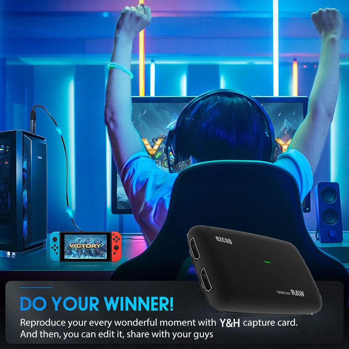 

USB 3.0 HD Game Capture Card Live Streaming Box Recording In 4K 30hz 1080P 120fps 60fps Audio Video Pass Through
