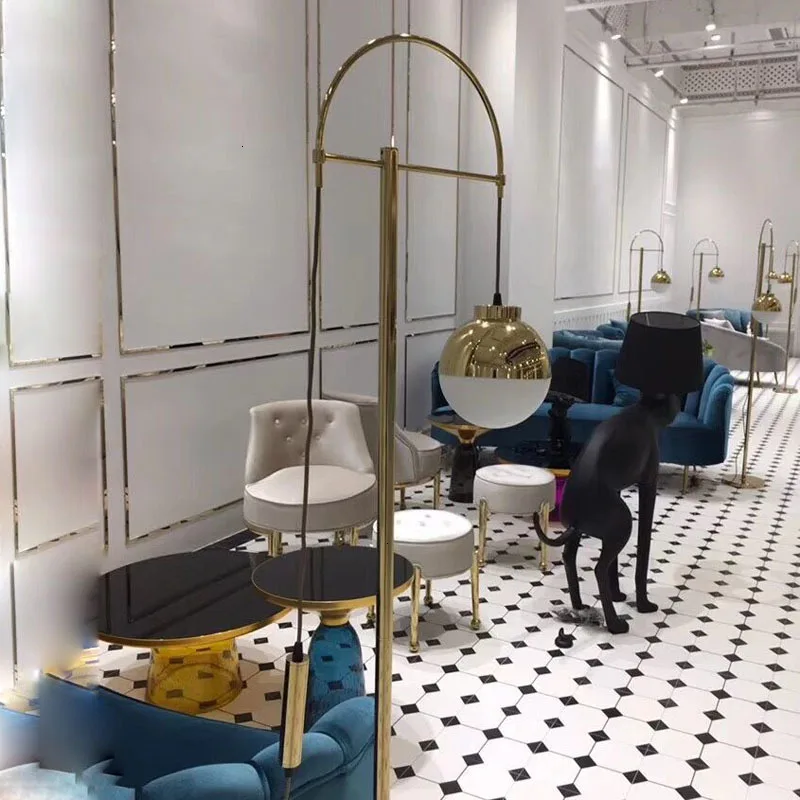 Скандинавский торшер современный простой светильник для гостиной Золотой