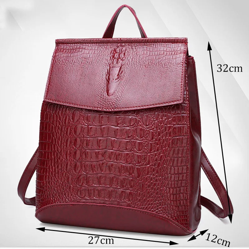 Роскошный дизайнерский рюкзак из крокодиловой кожи для женщин 2020 с защитой от