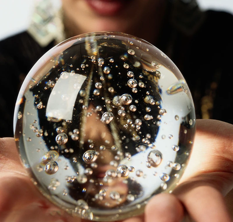 Кварцевый волшебный стеклянный украшение в виде хрустального шара фэн-шуй 80 мм