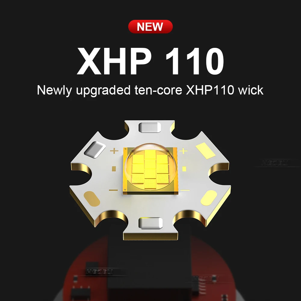 700000 лм XHP110 мощная светодиодная вспышка светильник 18650 Перезаряжаемый usb фонарь
