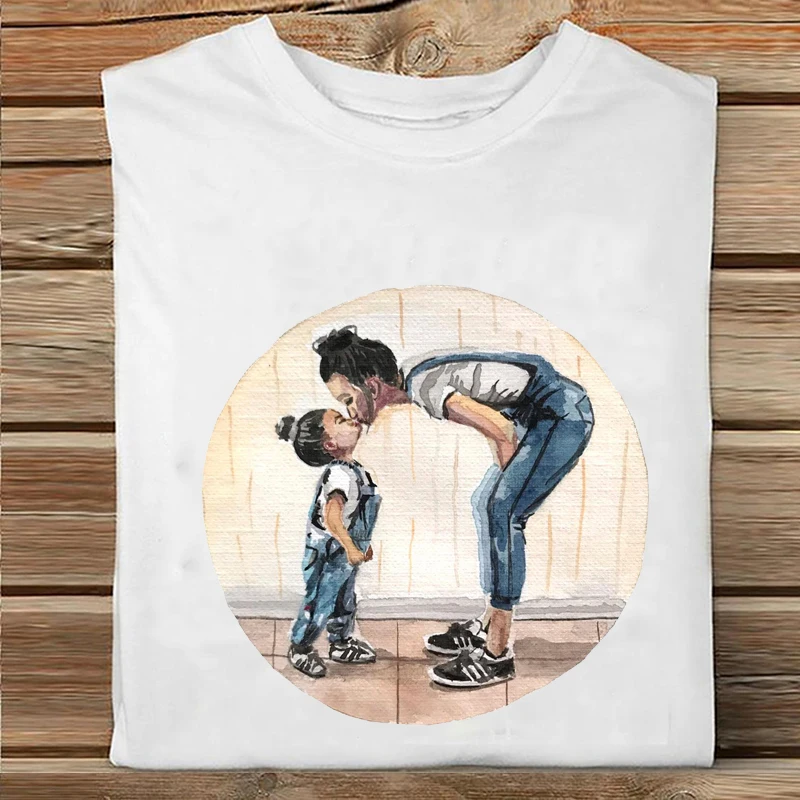 

Women Short Sleeve Funny Cute Printing Mama Mom Mother Fashion Clothes Print Tshirt Female Tee Top Ladies Graphic T-shirt