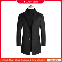 new mens wool blends coats winter solid color high quality mens wool jacket luxurious brand clothing