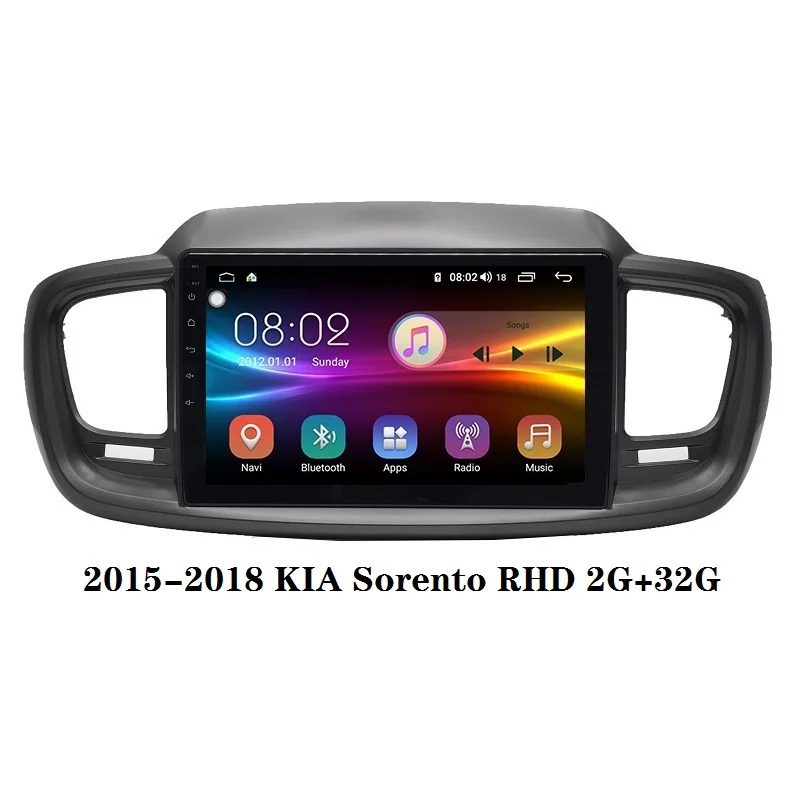 RAM 2G ROM 32G Sorento RHD Android 9,0 8-core, 4 Гб+ 64G машинный аудио 4G сим 1 din BT gps Радио android для KIA Sorento - Цвет: RAM 2G ROM 32G
