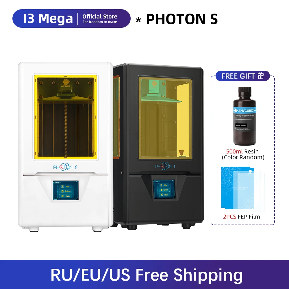3D принтер Anycubic Photon S Модернизированный УФ модуль двойной сенсорный экран Z ЖК SLA