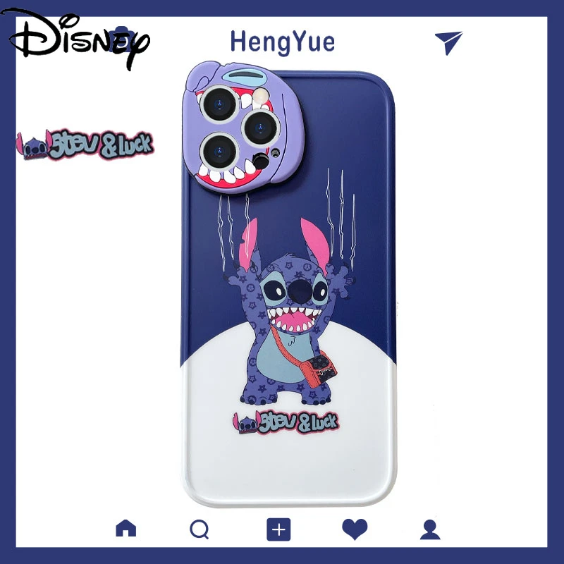 

Disney creative cute Stitch man phone case for iPhone11/11pro/11promax/7/8p/xs/xsmax/se/xr/12promax/12mini couple phone cover