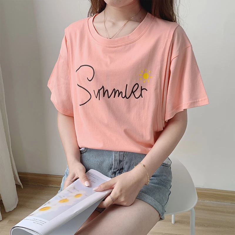 Футболка для грудного вскармливания с левой и правой стороны однотонная из