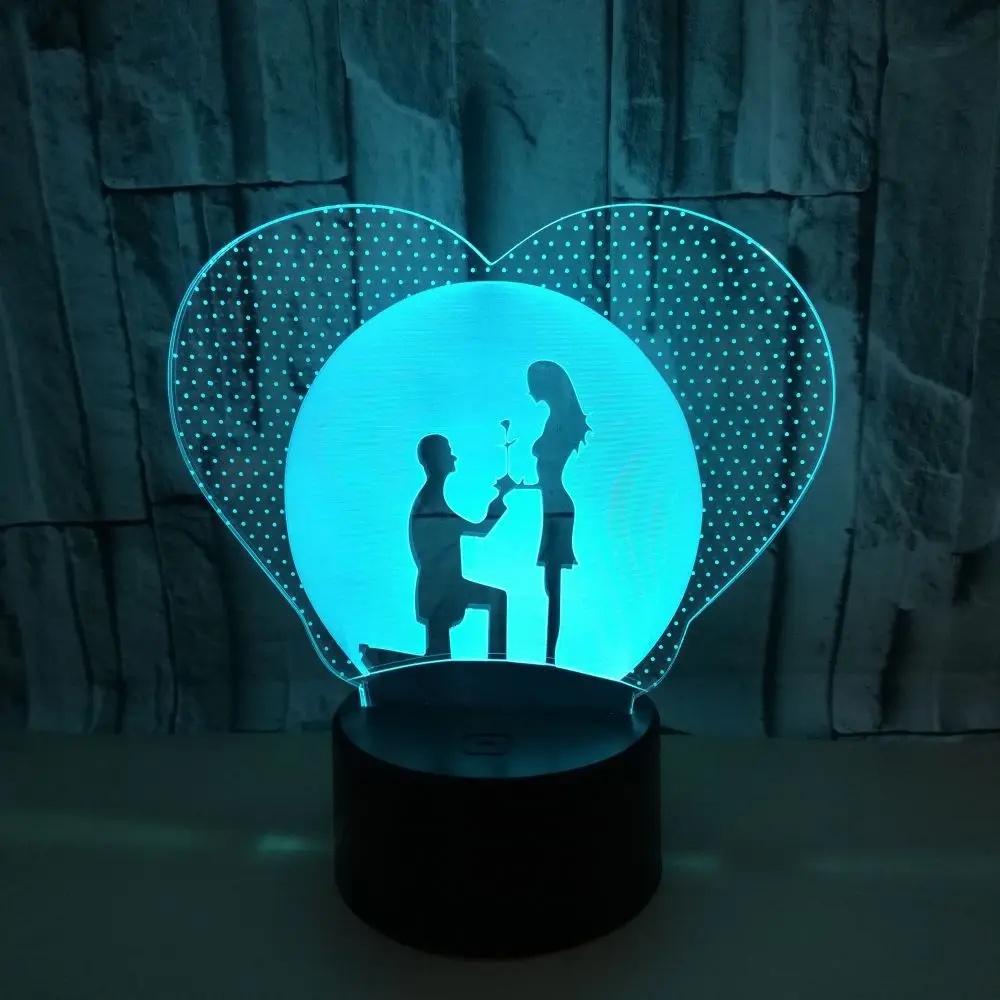 Предложение Suitor 3D визуальная лампа цвета Изменение Оптическая иллюзия сенсорный