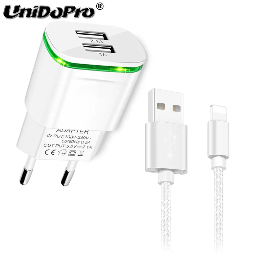 2.1A евро ЕС AC зарядное устройство Набор для iPhone 11 Pro X XR XS Max 6 6S 7 8 Plus iPad Mini 5 4 3 2 Air 2019 USB