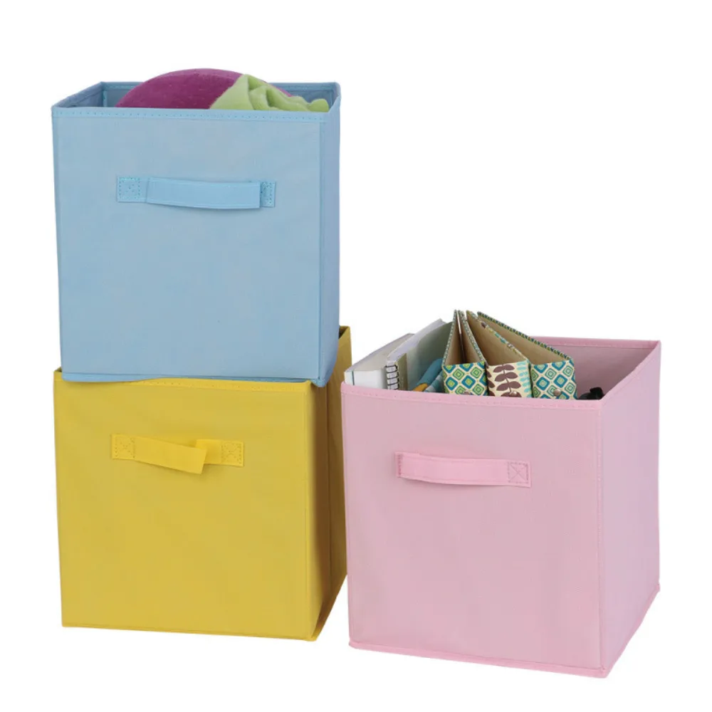 

Folding Storage Box Cute Storage Basket Square Canvas Foldable Storage Bins For Nursery Toys Organizers