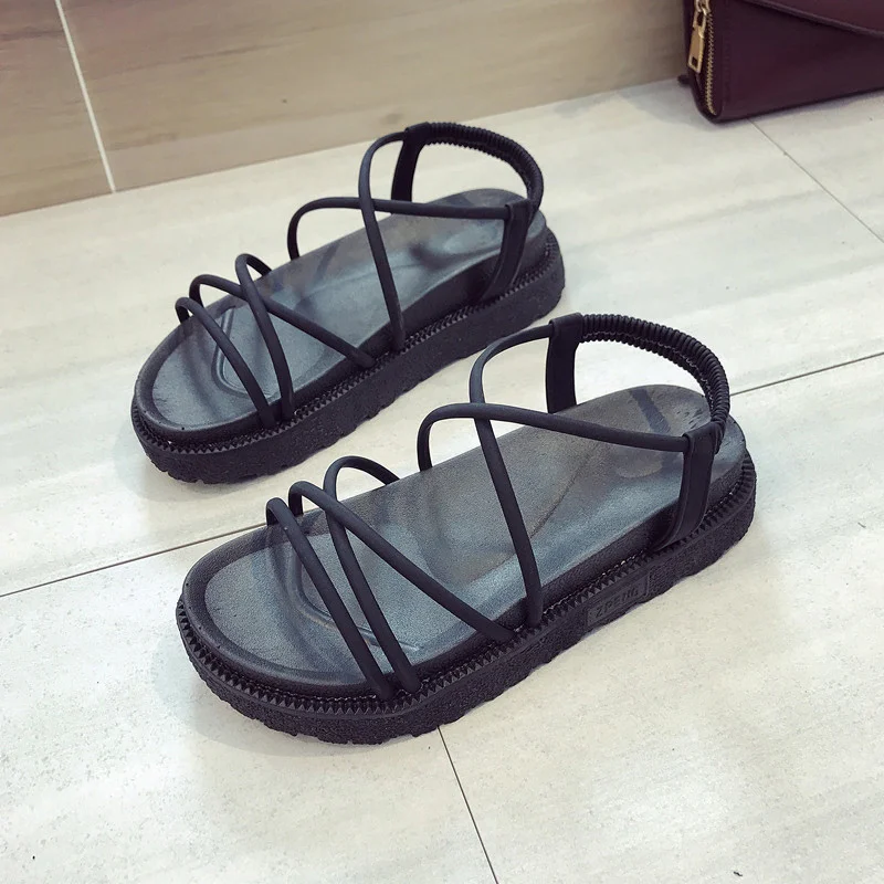 2021 Flat Sandals Women Shoes Gladiator Open Toe Non-slip Soft Female Casual Roman Women's Platform Beach | Обувь