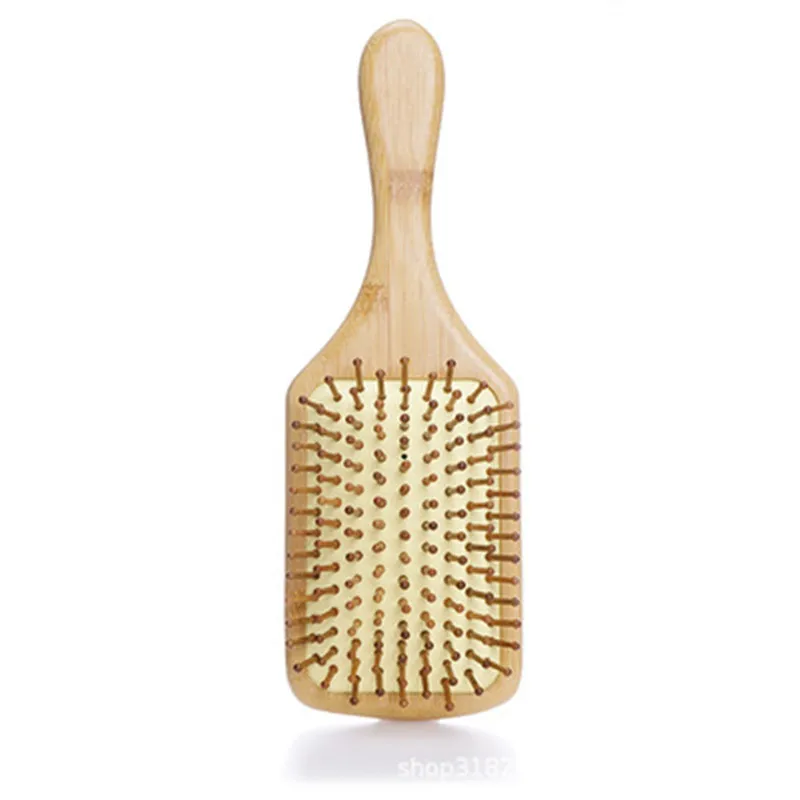 Высококачественная расческа для волос большая бамбуковая щетка S деревянная с