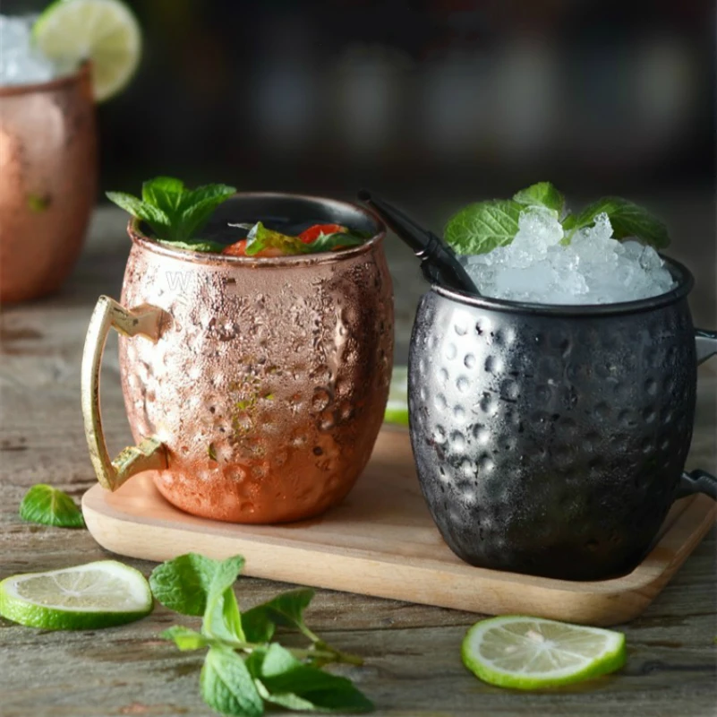 Стакан для коктейлей и пива из нержавеющей стали с медным покрытием 530 мл