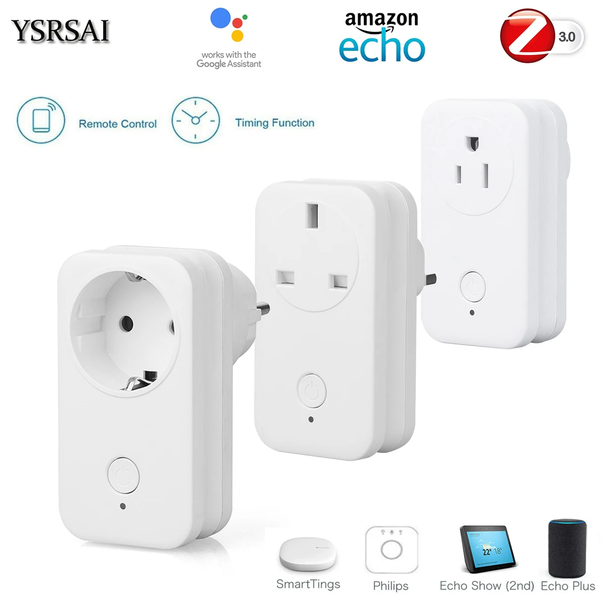 Умная розетка Zigbee 3 0 110 В/220 В ЕС США Великобритания белые беспроводные