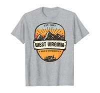 west virginia wild and wonderful vintage retro mountain t shirt